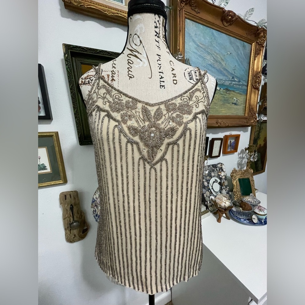 Ralph Lauren Gold Beaded Camisole